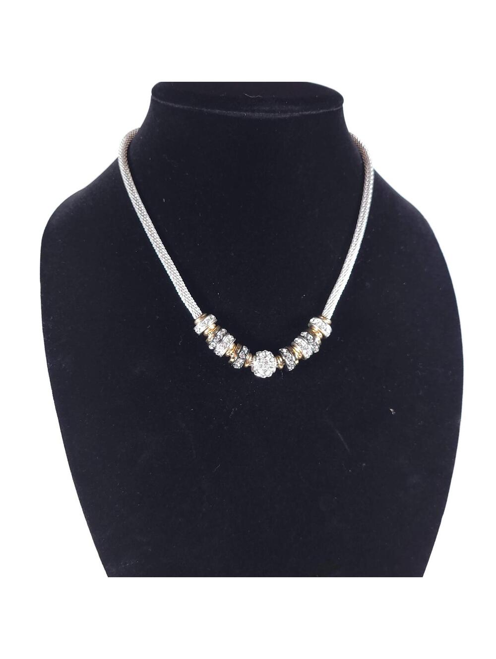 Two Tone Silver and Gold Necklace Pandora Style Tube Chain Joe Fresh